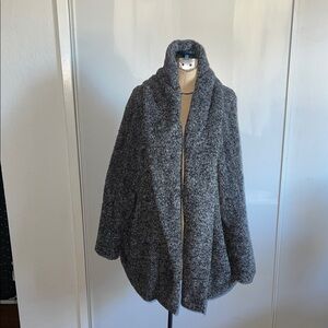 Elegant Charcoal Women's Teddy Jacket